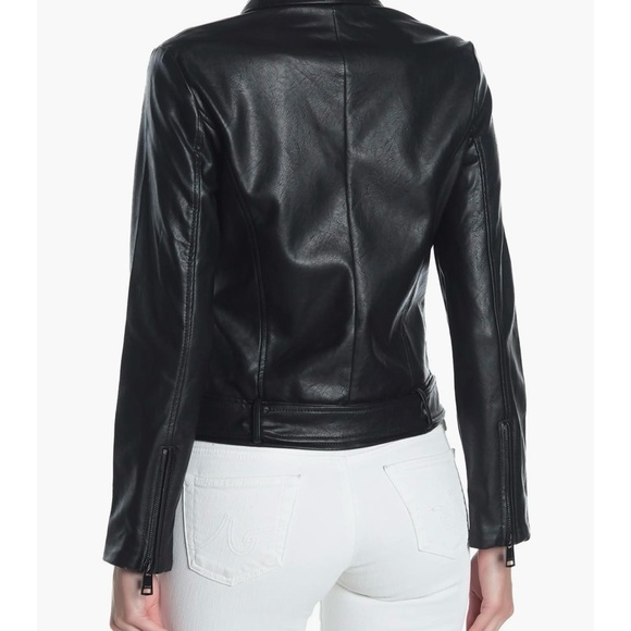 Elodie faux leather moto jacket - Picture 3 of 4